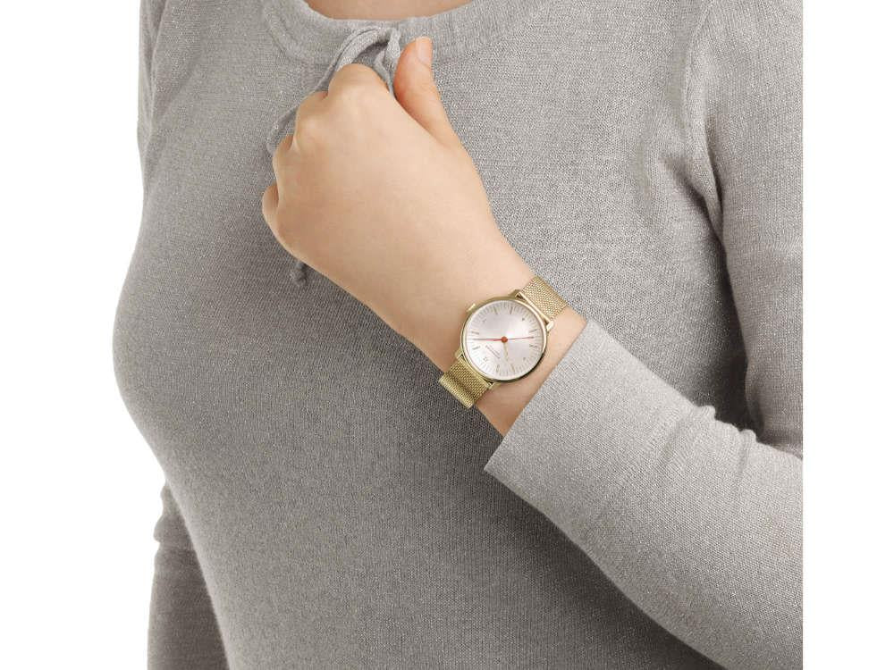 Mondaine Doppio Quartz Uhr, Weiss, 33 mm, MLE.33111.SM