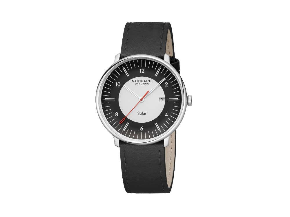 Mondaine Doppio Quartz Solar Uhr, Weiss, 41 mm, MLE.41920.LBV