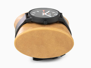 Mondaine Essence Quartz Uhr, Ökologisch - recycelt, Schwarz, 41mm, MS1.41120.RB