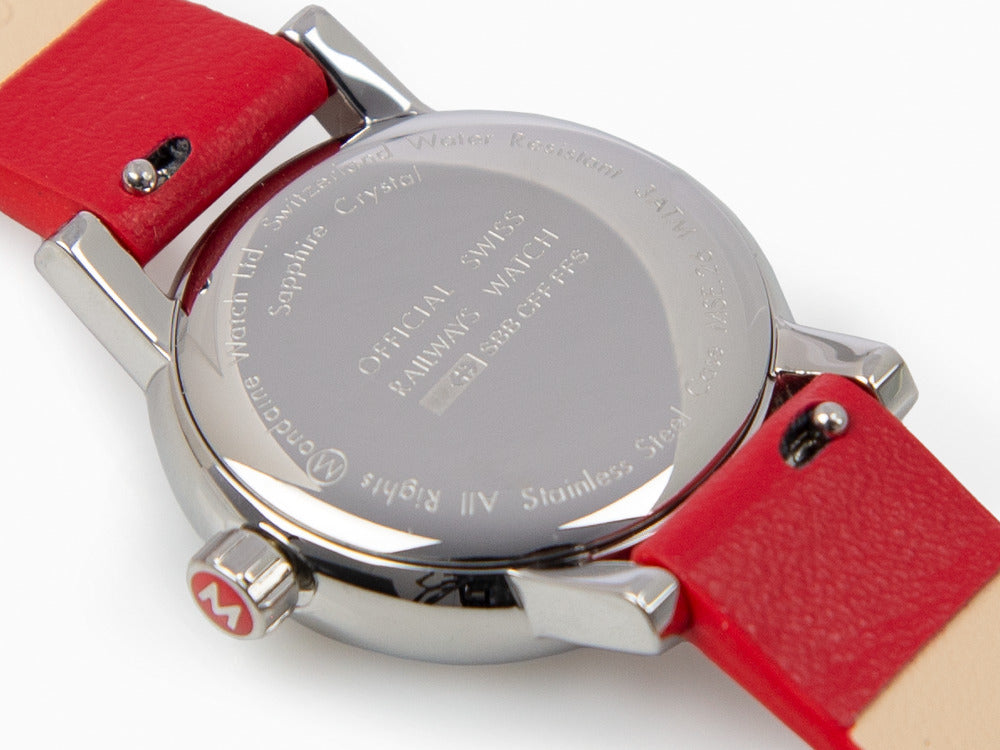 Mondaine SBB Evo2 Petite Quartz Uhr, Weiss, 26mm, Lederband, MSE.26110.LC