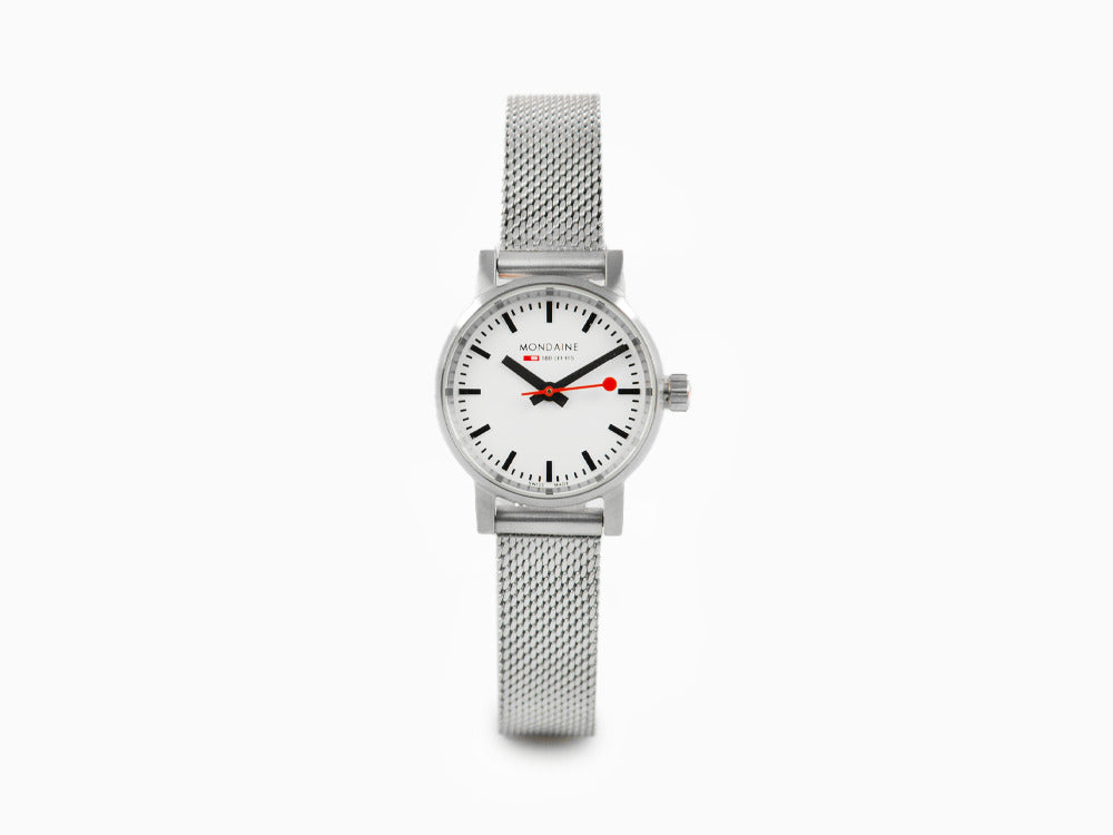 Mondaine SBB Evo2 Petite Quartz Uhr, Weiss, 26mm, MSE.26110.SM