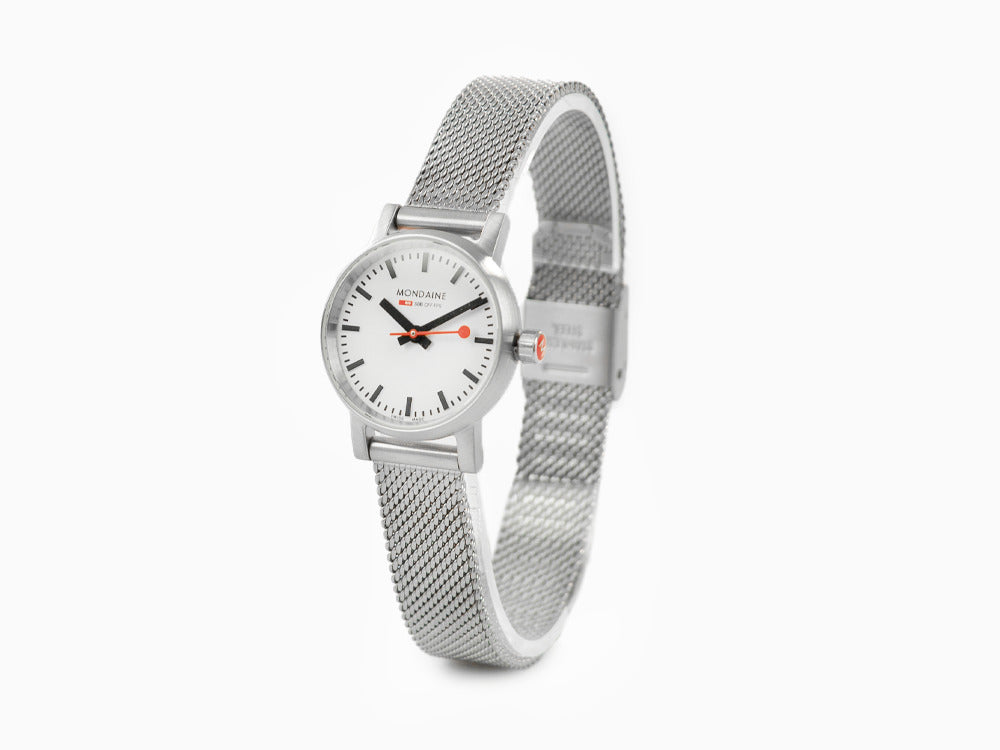 Mondaine SBB Evo2 Petite Quartz Uhr, Weiss, 26mm, MSE.26110.SM