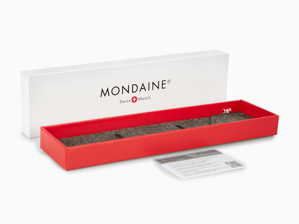 Mondaine SBB Evo2 Quartz Uhr, Weiss, 30mm, Tag, Lederband, MSE.30210.LB