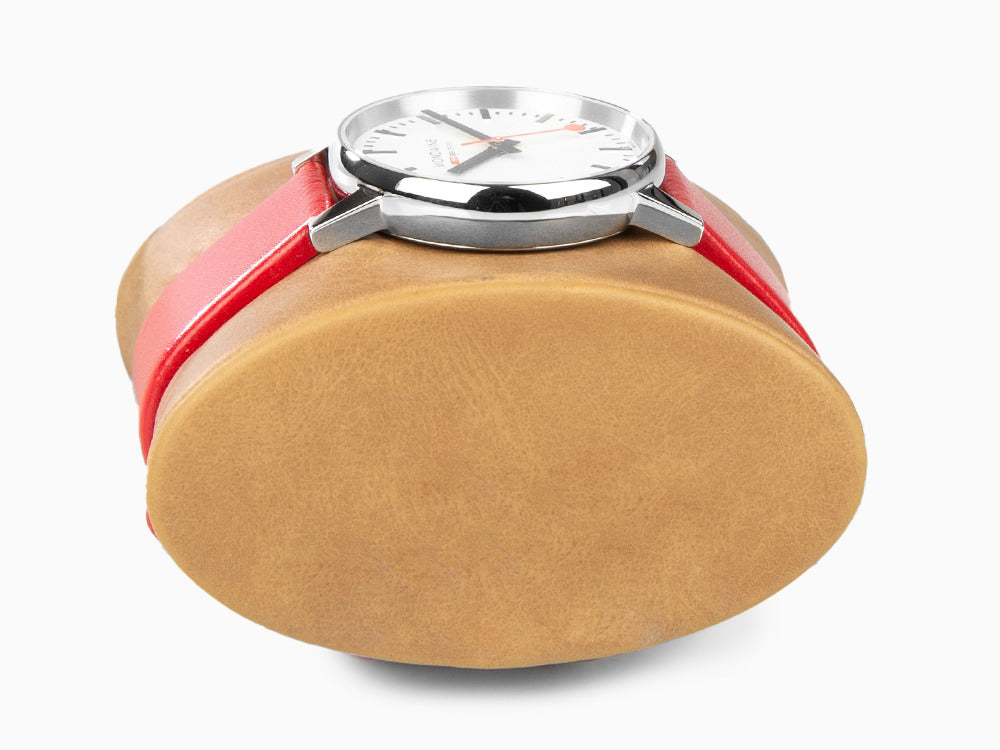 Mondaine SBB Evo2 Quartz Uhr, Weiss, 35 mm, Lederband, MSE.35110.LC