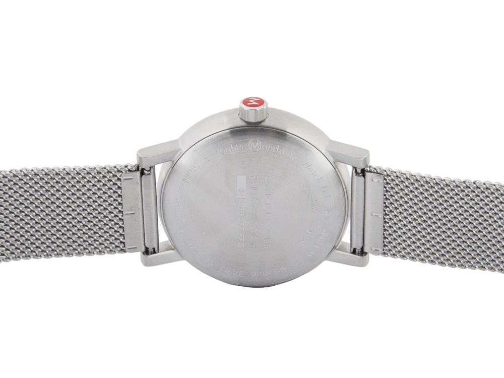 Mondaine SBB Evo2 Quartz Uhr, Weiss, Milanaise Stahlband, MSE.35110.SM
