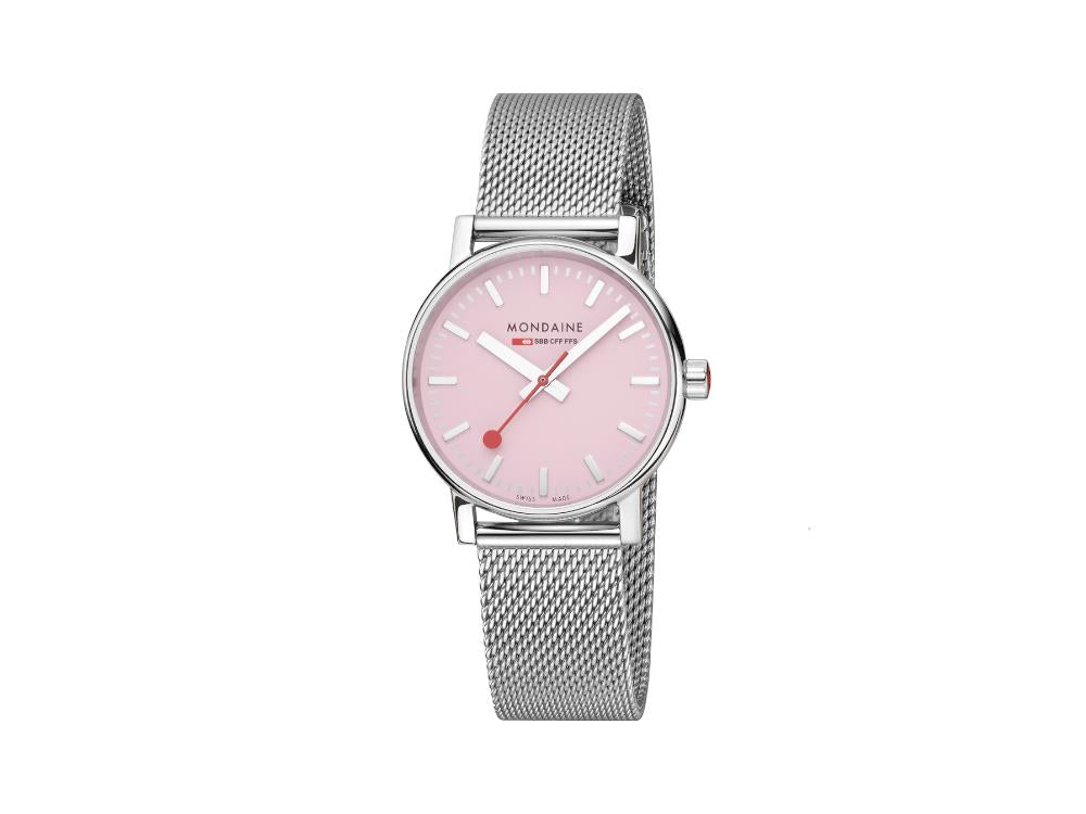 Mondaine SBB Evo2 Wild Rose Quartz Uhr, Rose, 35 mm, MSE.35130.SM