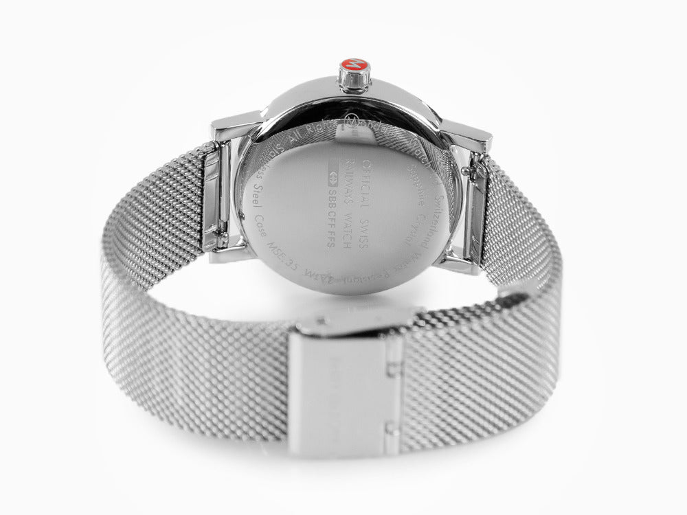 Mondaine SBB Evo2 Turquoise Lake Quartz Uhr, Blau, 35 mm, MSE.35140.SM