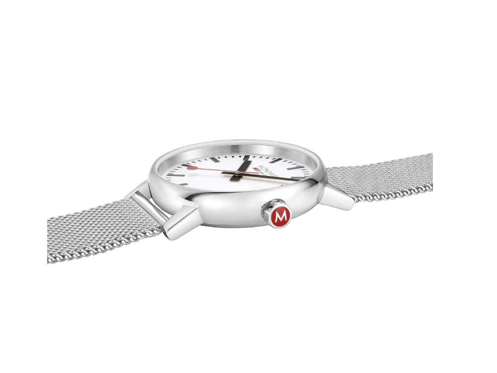 Mondaine SBB Evo2 Quartz Uhr, Weiss, 40 mm, MSE.40110.SM