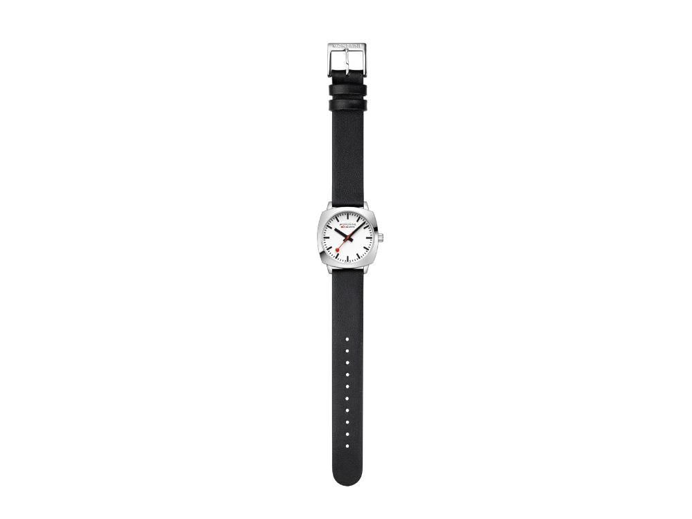 Mondaine Cushion Quartz Uhr, Weiss, 31 mm, Lederband, MSL.31110.LBV
