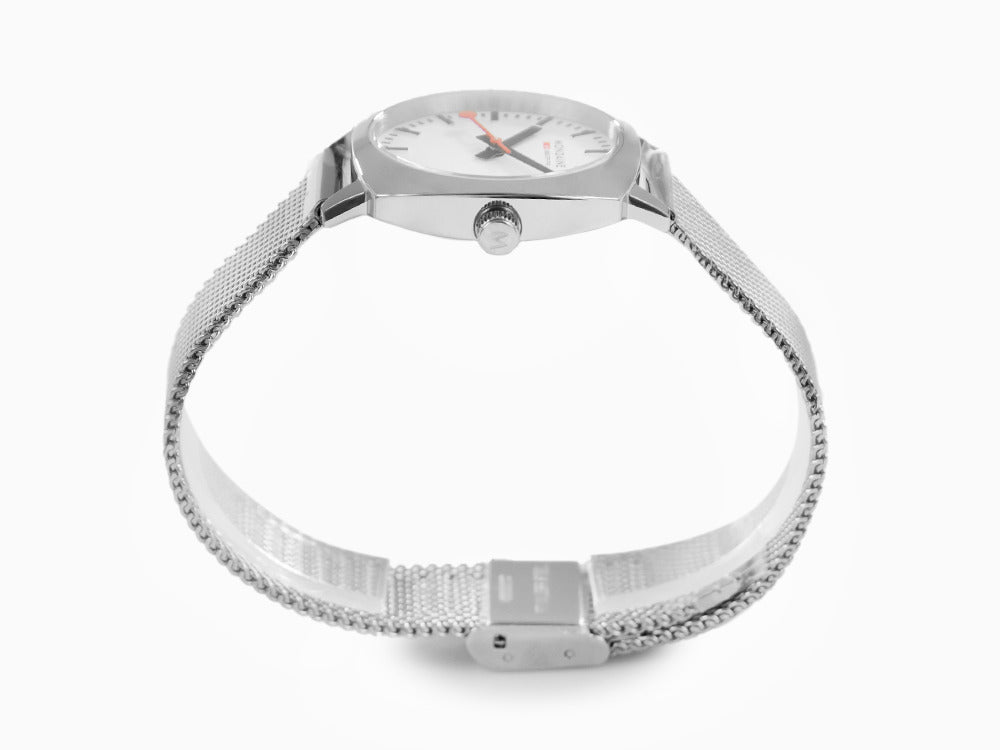 Mondaine Cushion Quartz Uhr, Weiss, 31 mm, MSL.31110.SM