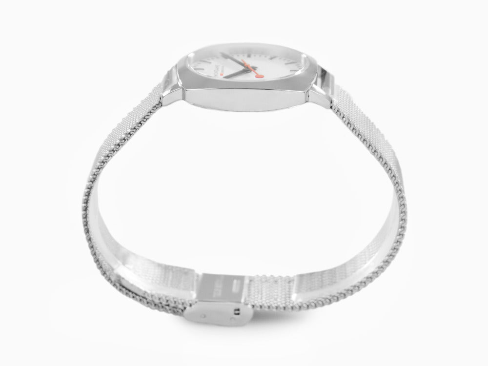 Mondaine Cushion Quartz Uhr, Weiss, 31 mm, MSL.31110.SM