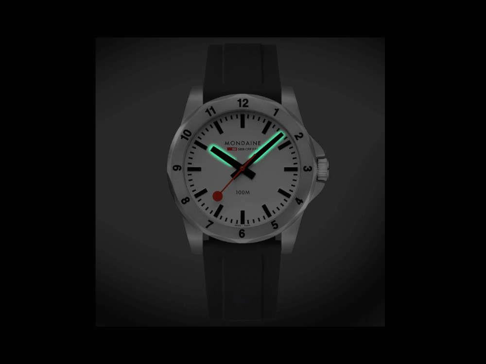 Mondaine Numeri Quartz Uhr, Weiss, 42 mm, MSN.4211B.RB