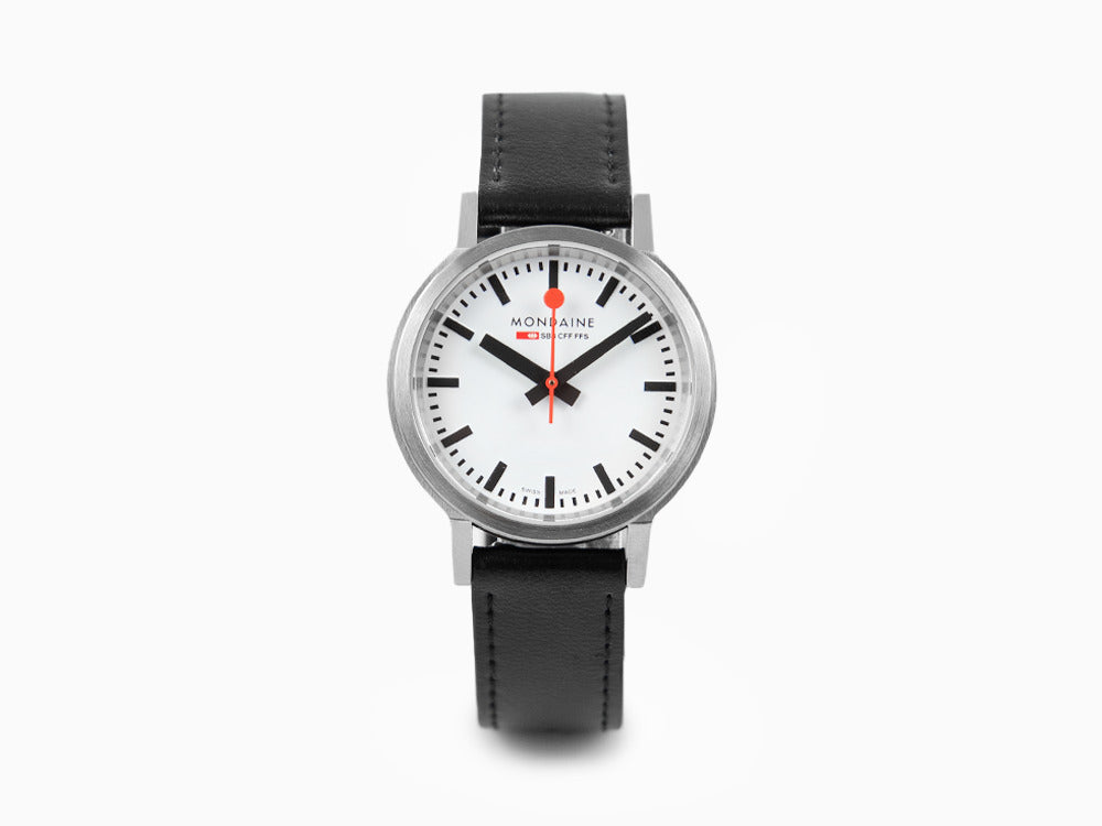 Mondaine SBB Stop2go Quartz Uhr, Weiss, 34 mm, 3 atm, MST.3401B.LBV.SET