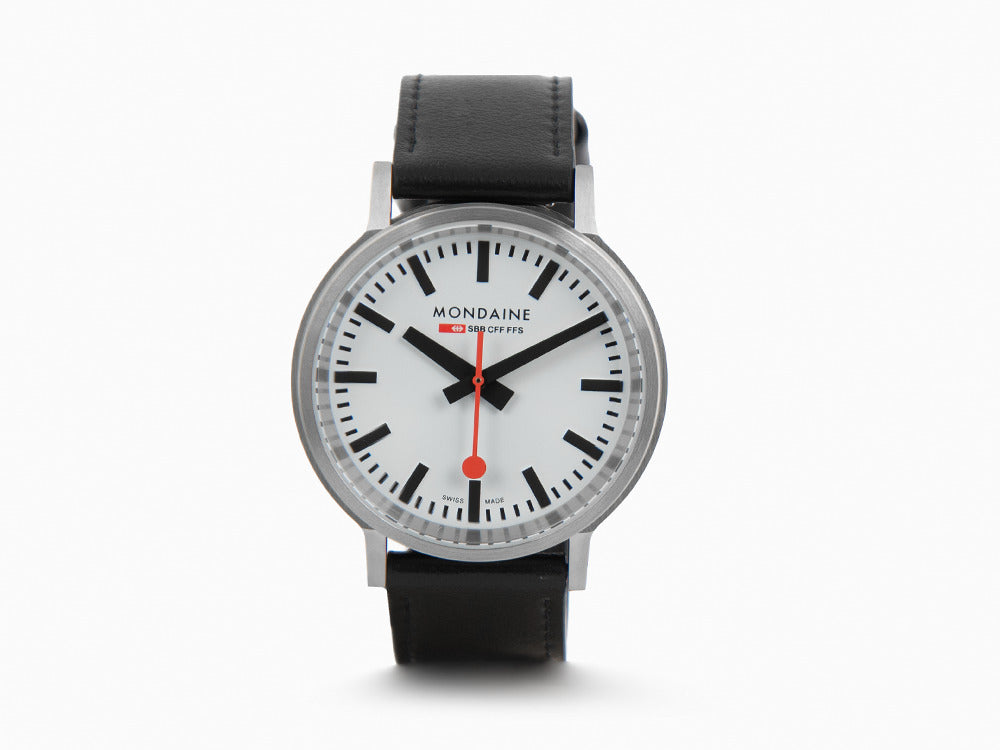 Mondaine SBB Stop2go Quartz Uhr, Weiss, 41 mm, 3 atm, MST.4101B.LBV.2SE