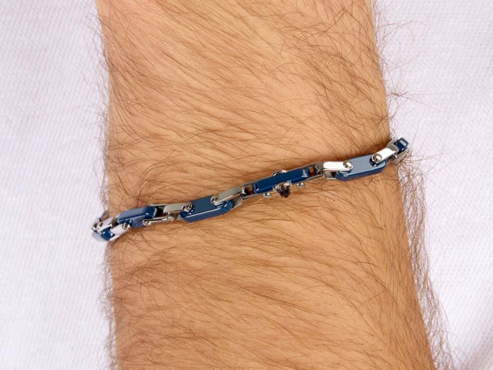 Maserati Gioielli Ceramic Armband, Edelstahl, Blau, JM226ATZ76