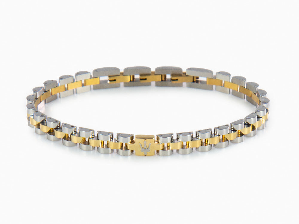 Maserati Gioielli Armband, Edelstahl, Silber und Gold, Vergoldet, JM320AST09