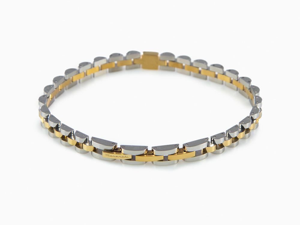 Maserati Gioielli Armband, Edelstahl, Silber und Gold, Vergoldet, JM320AST09