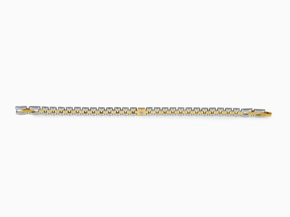 Maserati Gioielli Armband, Edelstahl, Silber und Gold, Vergoldet, JM320AST09