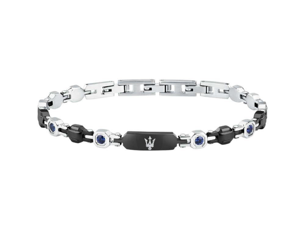 Maserati Gioielli Armband, Stahl, Schwarz, Sappire, JM335AXO09