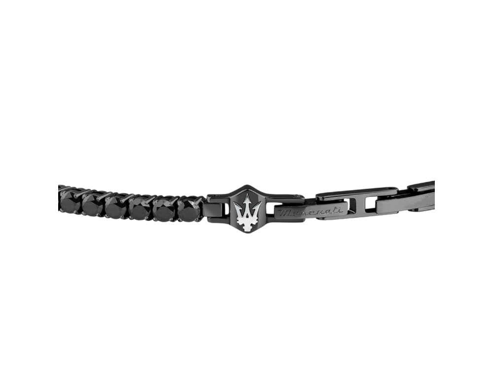 Maserati Gioielli Tennis Armband, Stahl, Gun metal, JM425AVC08