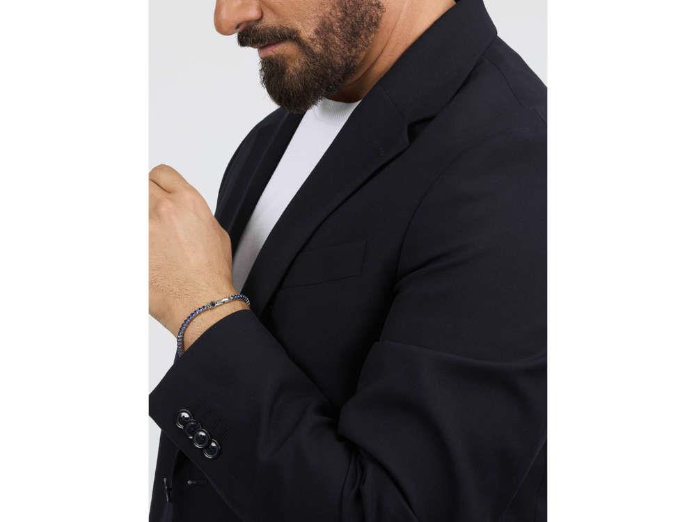 Maserati Gioielli Tennis Armband, Stahl, Blau, JM425AVC11