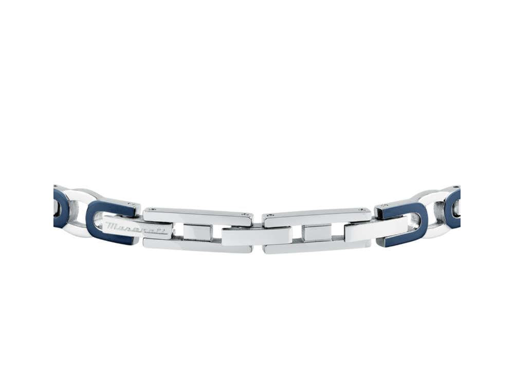 Maserati Gioielli Iconic Armband, Stahl, Blau, JM425AVD96