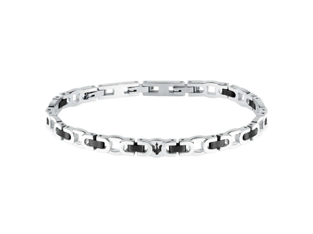 Maserati Gioielli Iconic Armband, Stahl, Schwarz, JM425AVD98