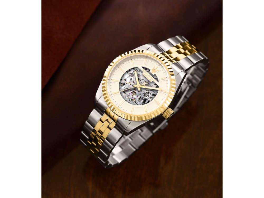 Maserati Competizione Automatik Uhr, Silber, 41 mm, Mineral Glas, R8823100006