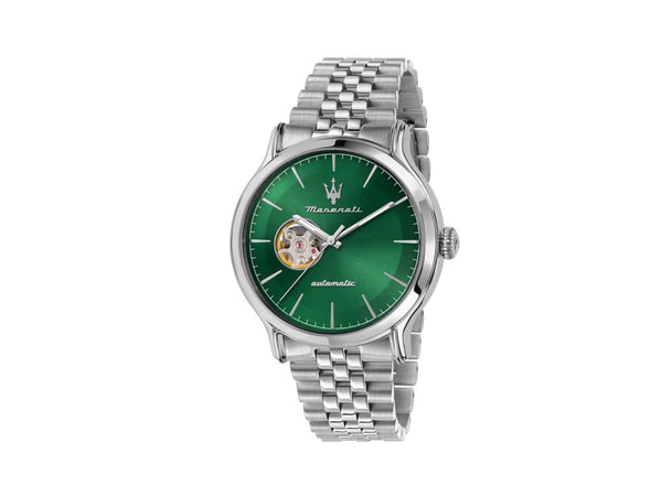 Maserati Epoca Automatik Uhr, Grün, 42 mm, Mineral Glas 