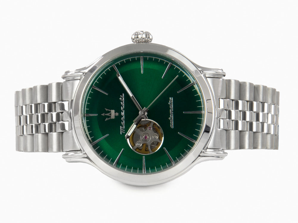 Maserati Epoca Automatik Uhr, Grün, 42 mm, Mineral Glas 