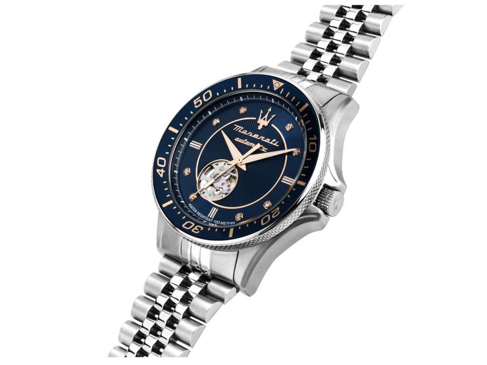 Maserati Sfida Automatik Uhr, Blau, 44 mm, Spezialausgabe, R8823140013