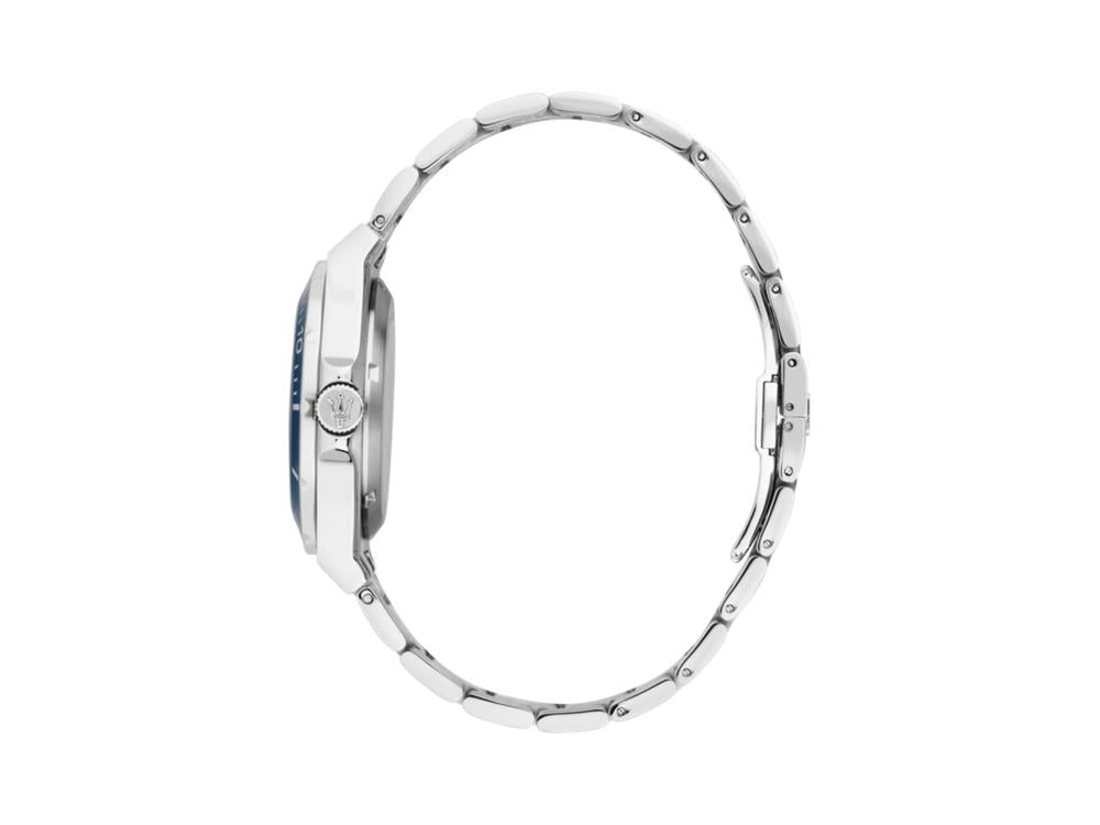 Maserati Sfida Automatik Uhr, Blau, 41 mm, Mineral Glas, R8823140019