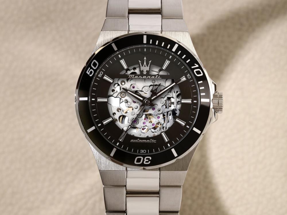 Maserati Sfida Automatik Uhr, Schwarz, 41 mm, Mineral Glas, R8823140020