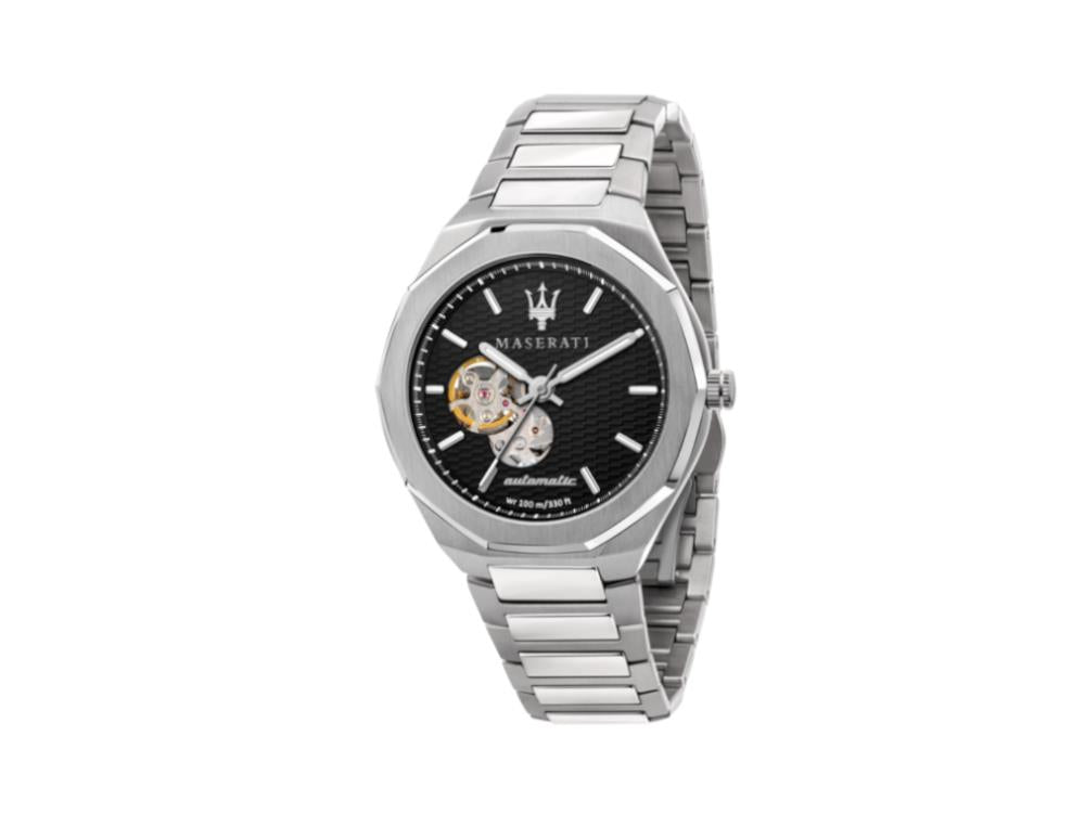 Maserati Stile Quartz Uhr, Schwarz, 42 mm, Mineral Glas R8823142002