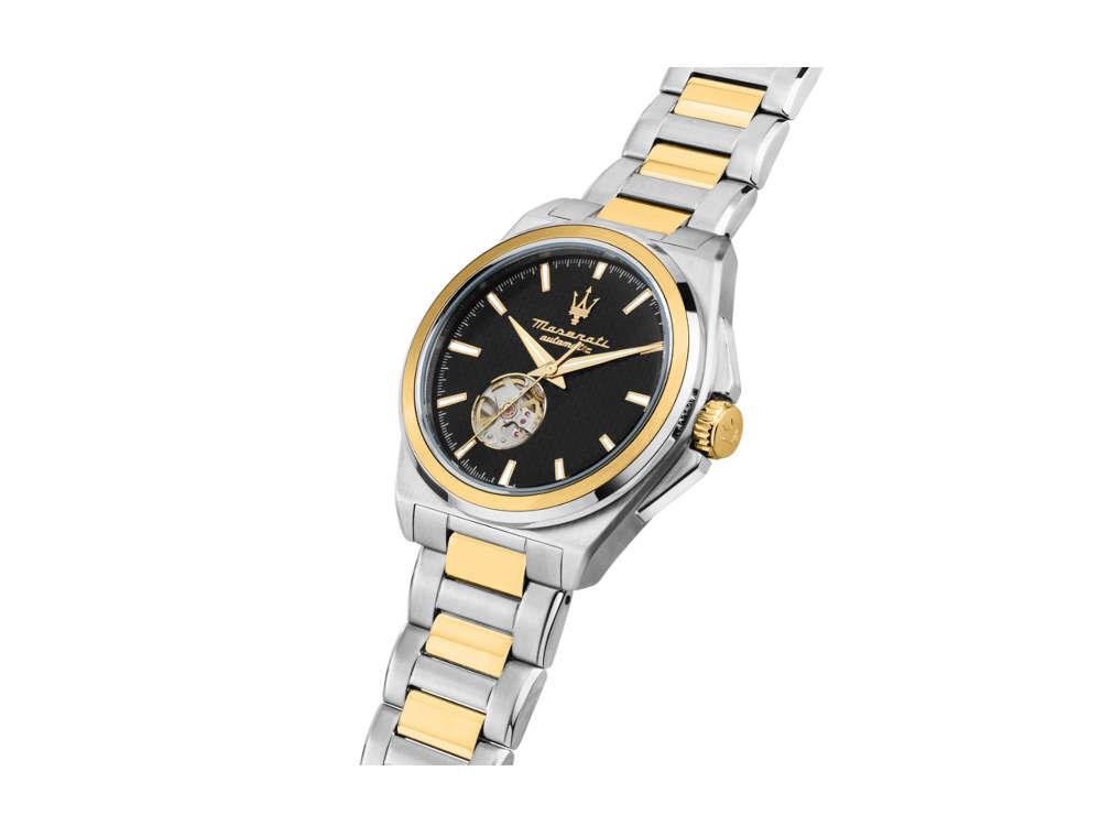 Maserati Velocitá Automatik Uhr, PVD Gold, Schwarz, 41 mm, R8823152001