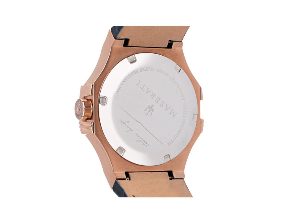 Maserati Potenza Quartz Uhr, PVD Rose Gold, Blau, 42 mm, R8851108027