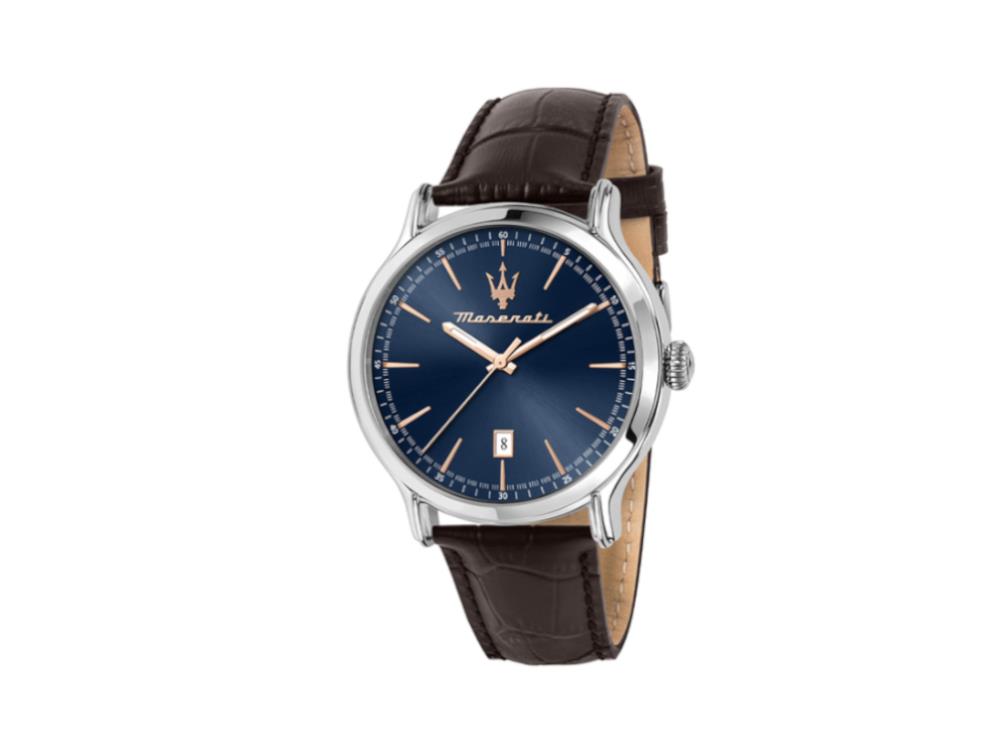 Maserati Epoca Quartz Uhr, Blau, 42 mm, Mineral Glas, R8851118016