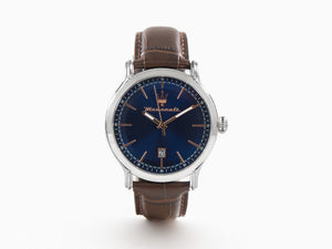 Maserati Epoca Quartz Uhr, Blau, 42 mm, Mineral Glas, R8851118016