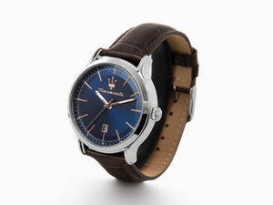 Maserati Epoca Quartz Uhr, Blau, 42 mm, Mineral Glas, R8851118016
