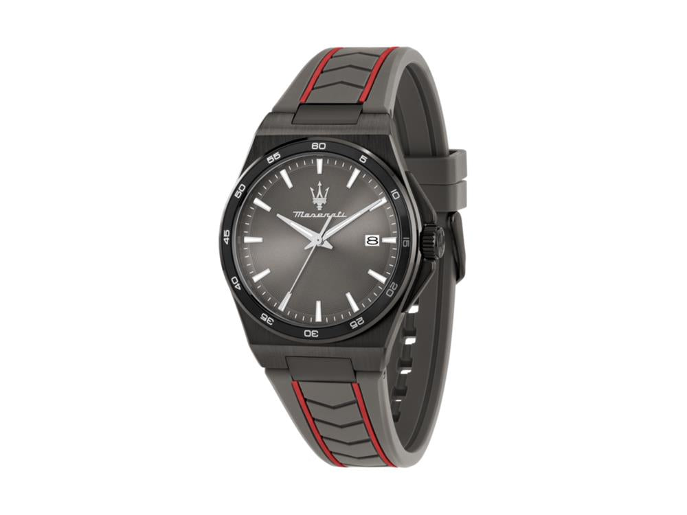 Maserati Velocitá Slim Quartz Uhr, PVD Gun Metal, Grau, 40 mm, R8851153004