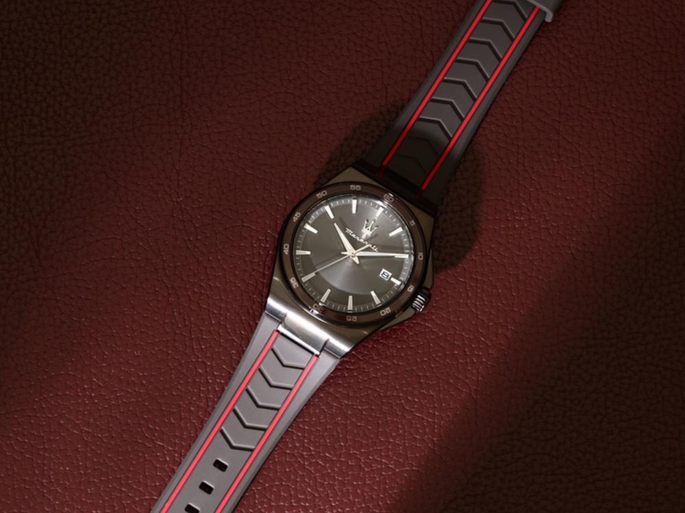 Maserati Velocitá Slim Quartz Uhr, PVD Gun Metal, Grau, 40 mm, R8851153004