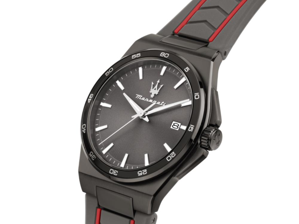Maserati Velocitá Slim Quartz Uhr, PVD Gun Metal, Grau, 40 mm, R8851153004