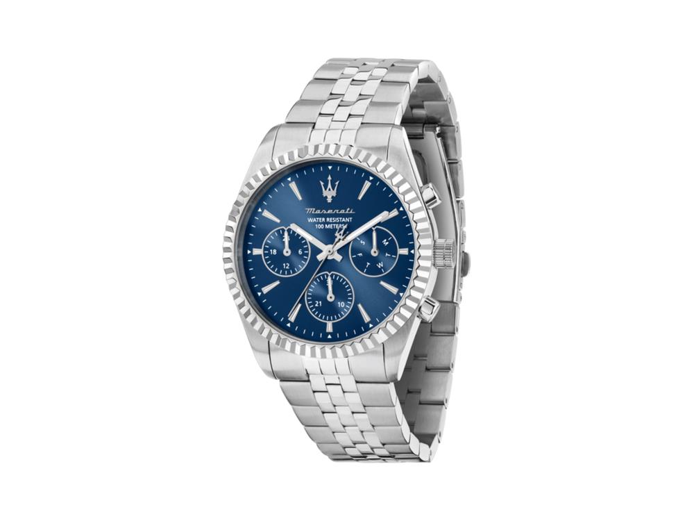Maserati Competizione Quartz Uhr, Blau, 41 mm, Mineral Glas R8853100051