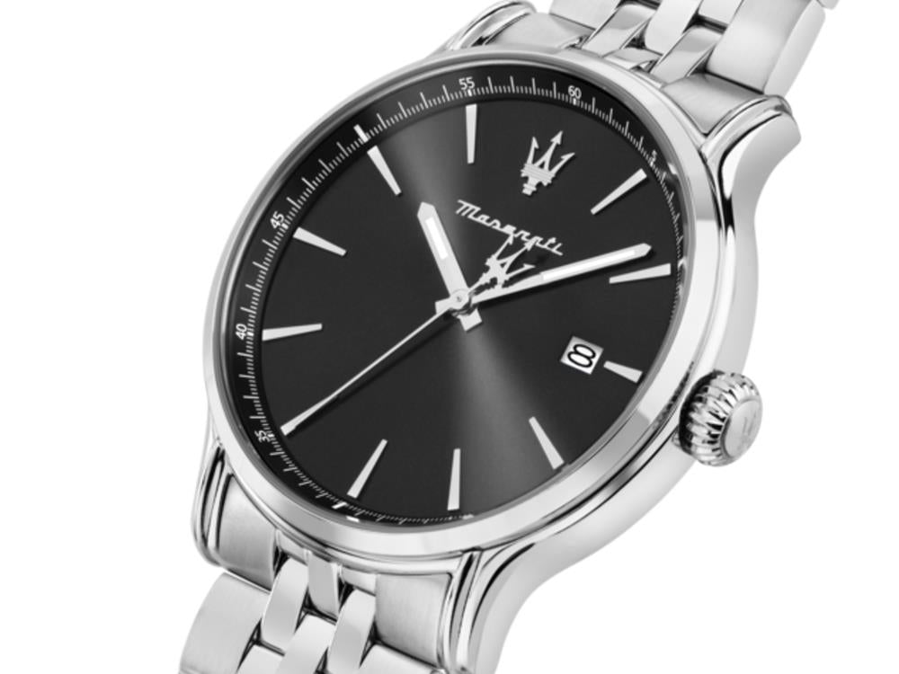 Maserati Epoca Slim Quartz Uhr, Schwarz, 40 mm, Mineral Glas, R8853118030