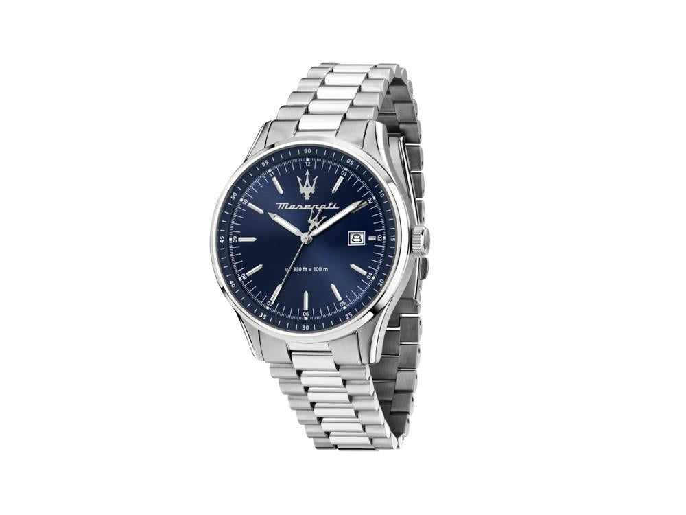 Maserati Successo Quartz Uhr, Blau, 42 mm, Mineral Glas R8853124004