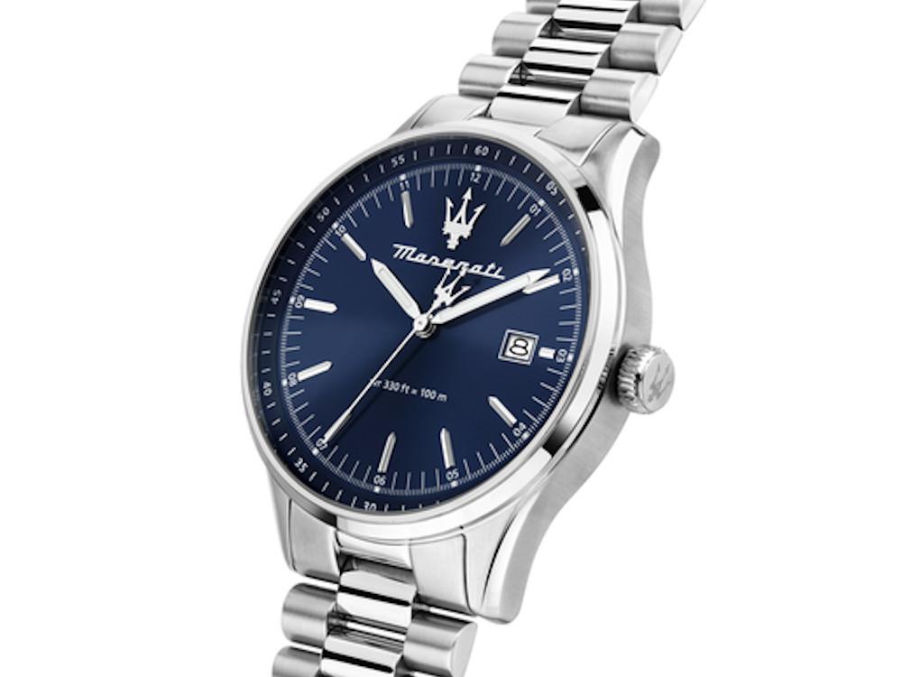 Maserati Successo Quartz Uhr, Blau, 42 mm, Mineral Glas R8853124004