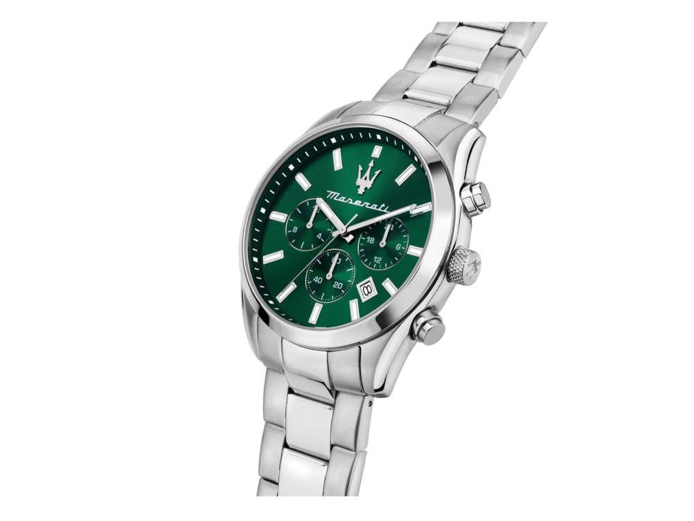 Maserati Attrazione Quartz Uhr, Grün, 43 mm, Mineral Glas, R8853151011