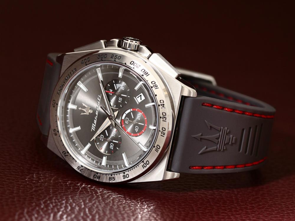 Maserati Velocitá Quartz Uhr, Grau, 43 mm, R8871606008