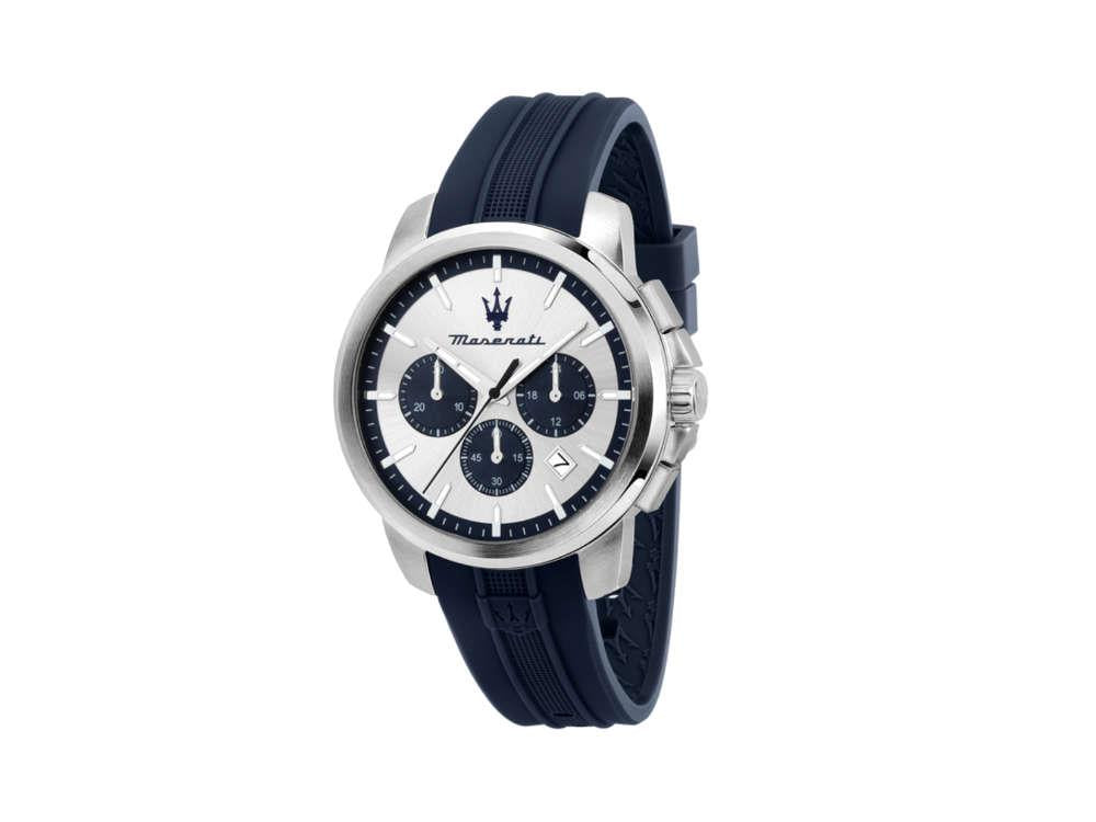 Maserati Successo Quartz Uhr, Silber, 42 mm, Mineral Glas R8871621042