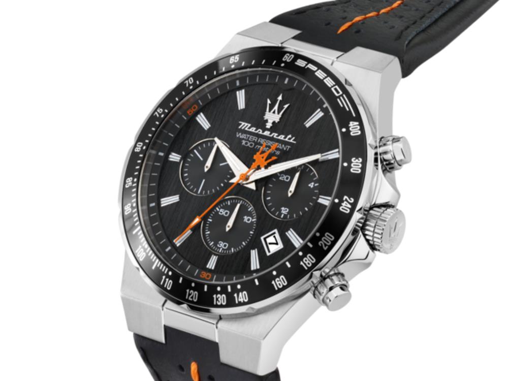 Maserati Sfida Quartz Uhr, Schwarz, 41 mm, Mineral Glas, R8871640008